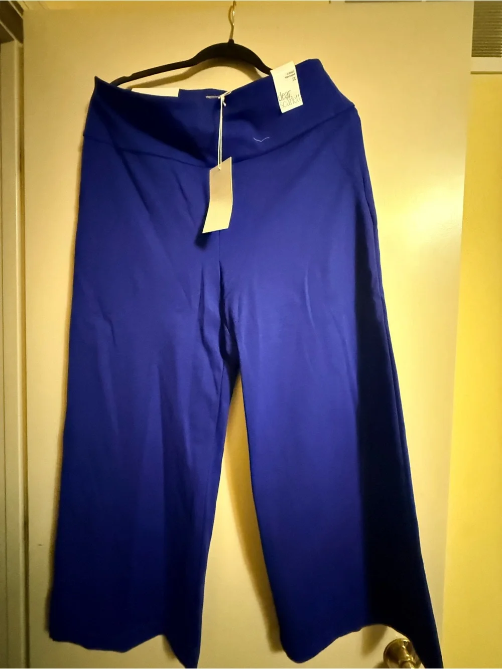 Scarlett Wide Cropped pants in Bright Royal Blue - Picture 2 of 4